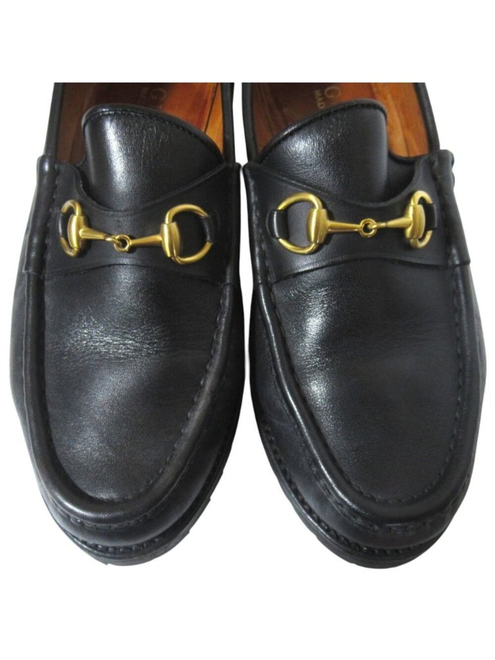 Gucci Horsebit Loafers Shoes 36c Black Gold - Picture 4 of 10